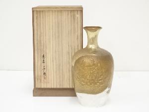 遠藤兆映造　純銀製菊花瓶（420g）（共箱）